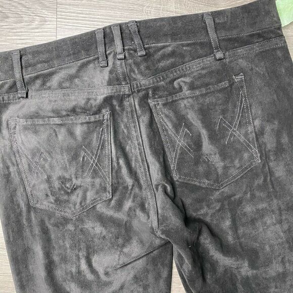 MCGUIRE | sz 30 Women's Black Vegan Suede Notched Ankle Newton Fit Skinny Pants - Picture 6 of 6